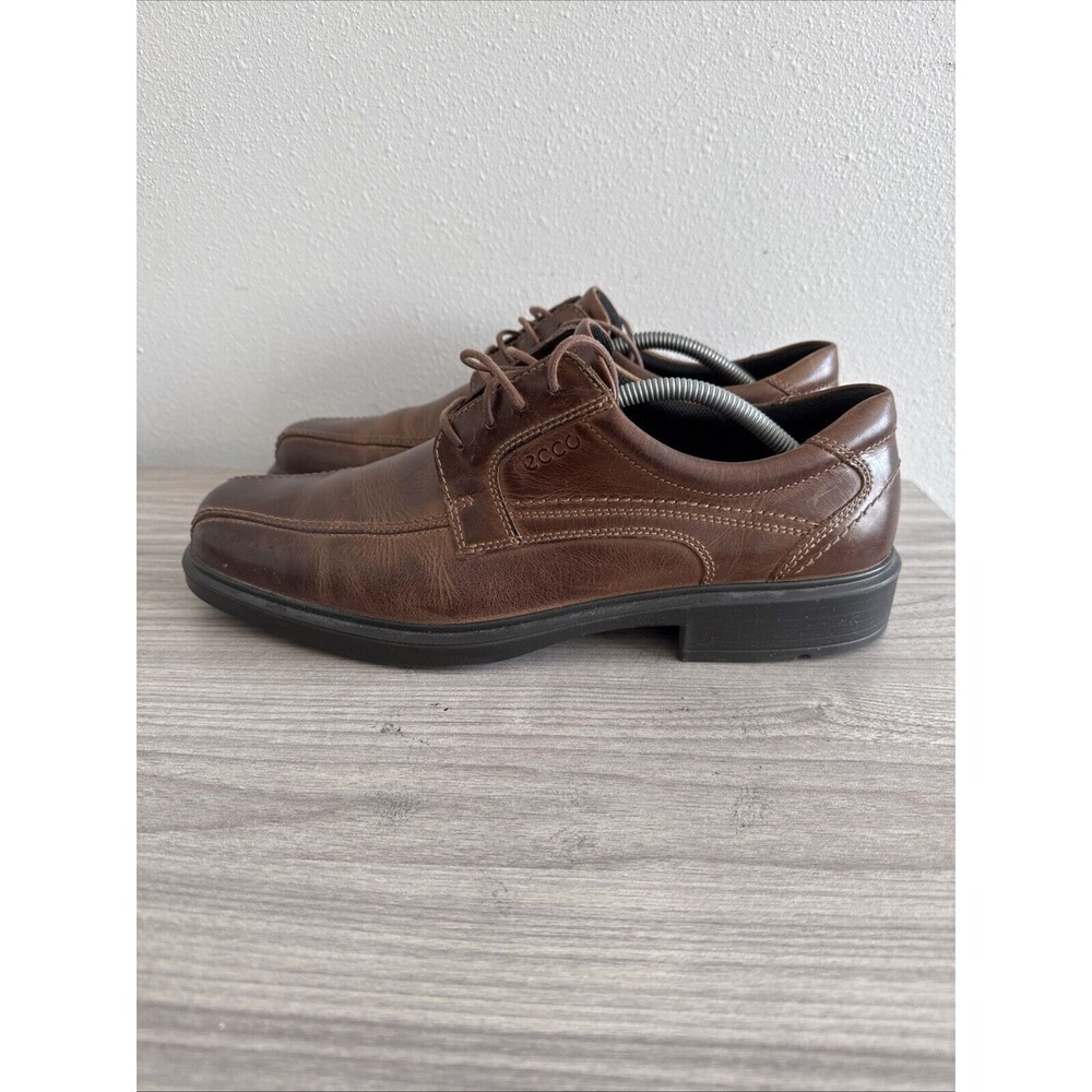 Ecco Helsinki Men’s Brown Leather Bike Toe Shoes‎ EUR 45 US 11-11.5
